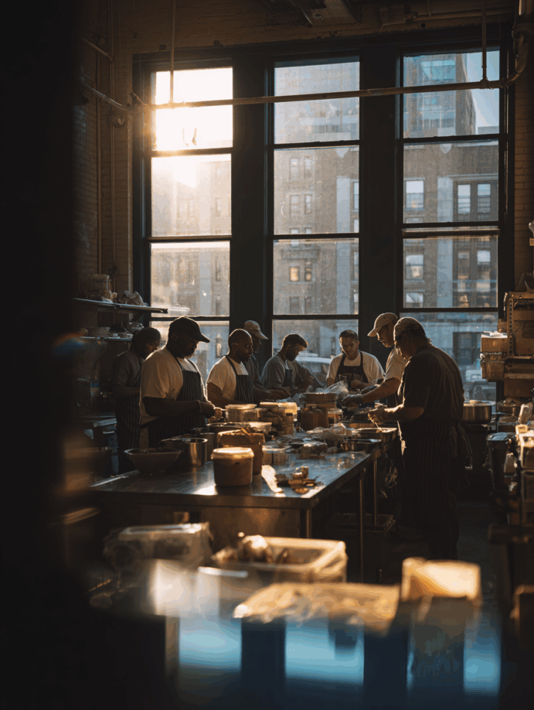 Food Entrepreneurs in shared kitchen